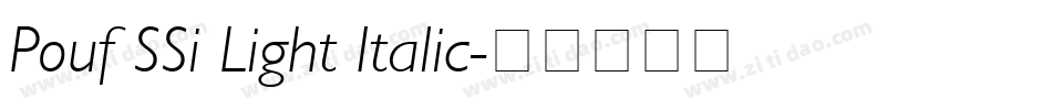 Pouf SSi Light Italic字体转换